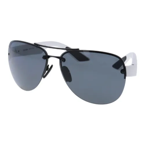 PRADA Metal Aviator Sunglasses Men's White