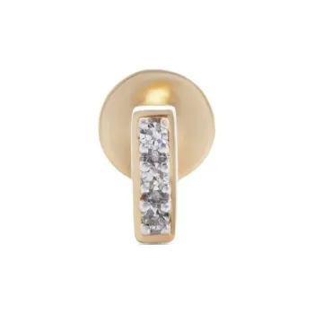 Monica Vinader 14kt Yellow Gold Linear Bar Diamond Single Earring