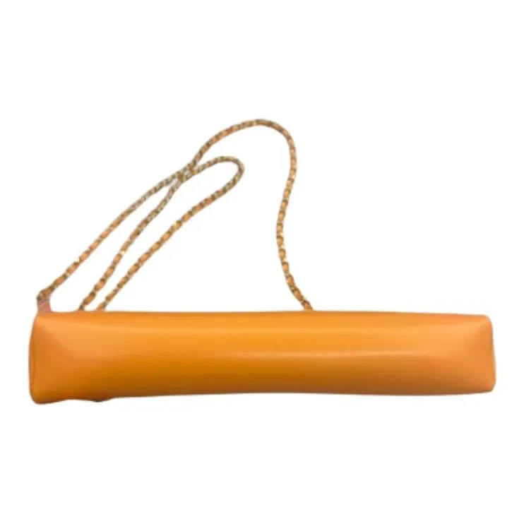 CHANEL Cow Leather Handbag, Shoulder Bag, Crossbody Bag Mini Women's Orange-2