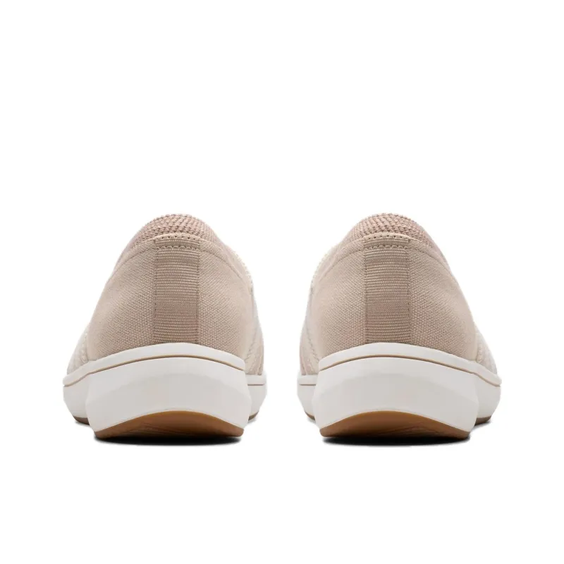 Clarks Breeze Sky Mist Slip-Resistant Low-Top Casual Shoes Women's Pink Beige-4