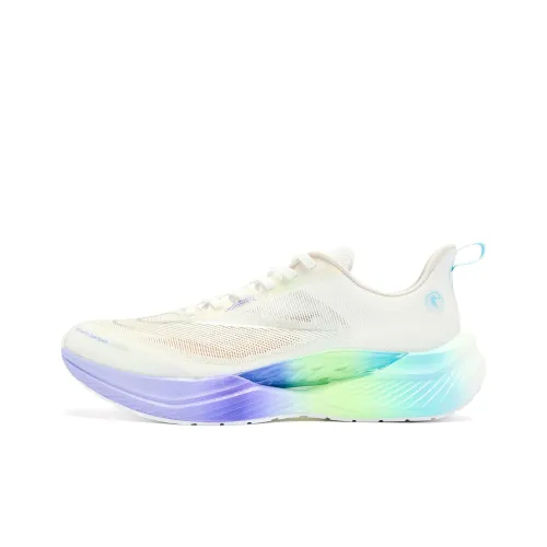 QIAODAN Cushioning Anti Slip And Wear Resistant Low Top Running Shoes Men's White Purple