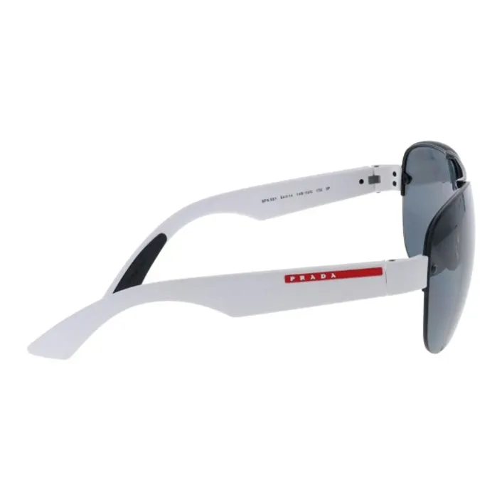 PRADA Metal Aviator Sunglasses Men's White-2