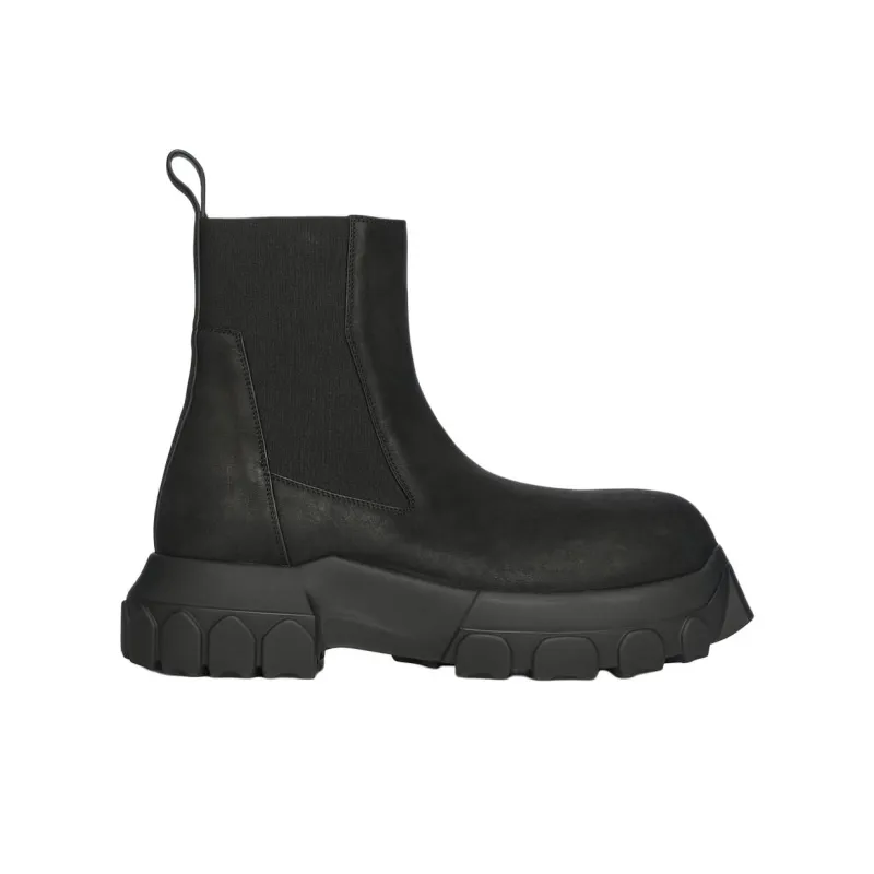 RICK OWENS/RO Short Chelsea Boots Men's Black-1