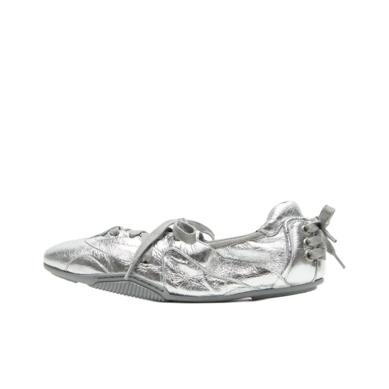 Acne Studios 2025 New Year Limited Collection Casual Single Shoes Women's Silver-0