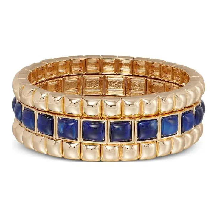 Roxanne Assoulin Puffy Stud Bracelet Set Of Three-0