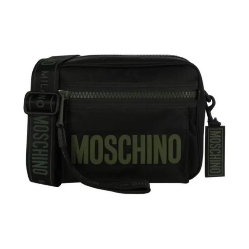 MOSCHINO Polyamide Shoulder Bag Crossbody Bag Men's Green-0