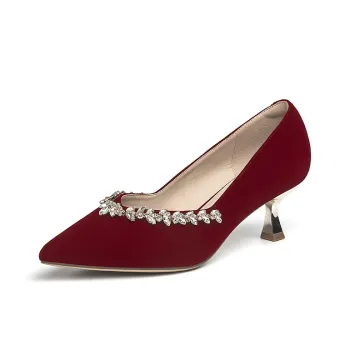 JOSINY Slim Heel High Heels 5CM Women's Red