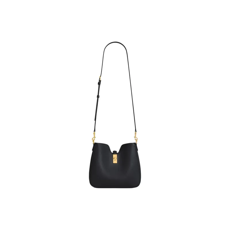 CELINE Calfskin One Shoulder Handbags Small Size Women's Black-1