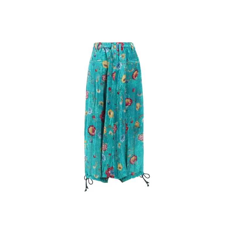 Yohji Yamamoto Ground Y SS25 Casual Pants Unisex Turquoise-1