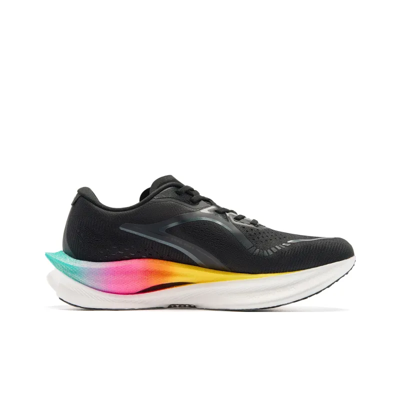 QIAODAN Strong Wind 3.0 Cushioned Slip-Resistant Abrasion-Resistant Low-Top Casual Running Shoes Men's Black White-1