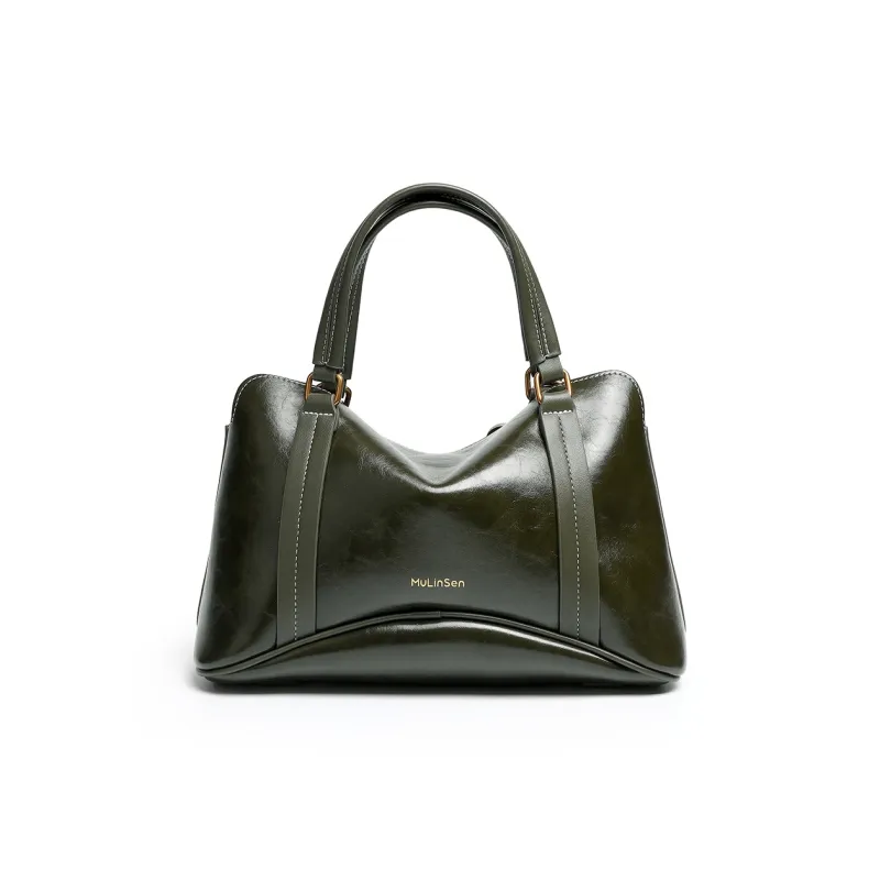 Mulinsen Polyurethane PU Leather Crossbody Bag One Shoulder Handbag Women's Dark Green-3