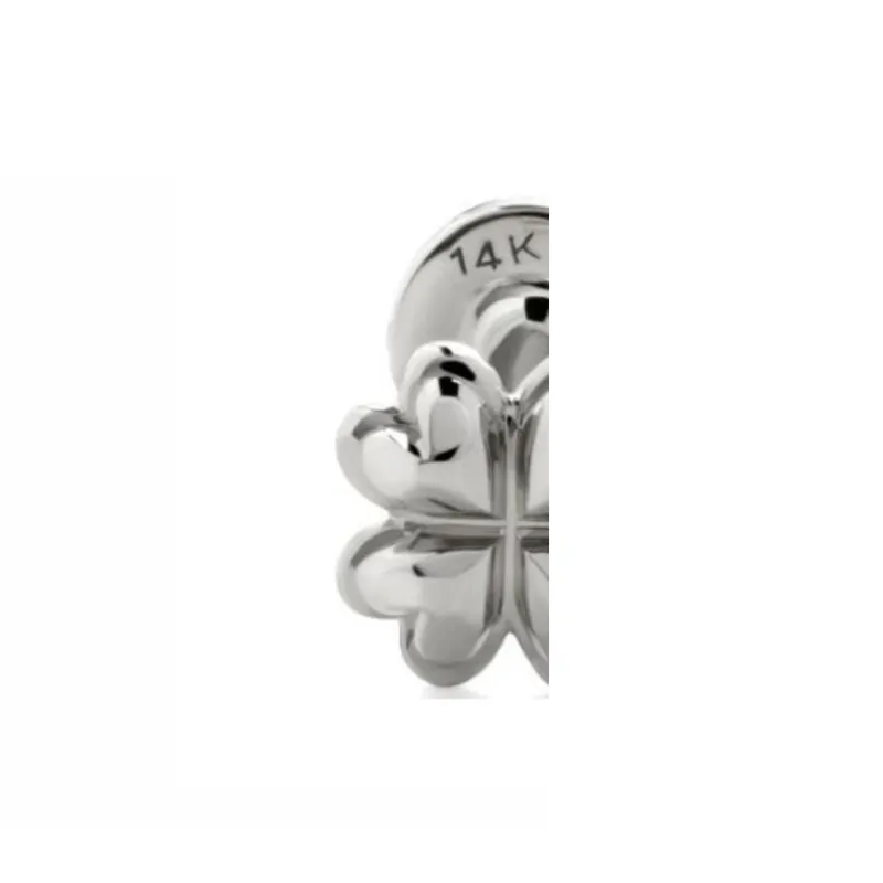 Monica Vinader 14kt White Gold Clover Single Earring-2