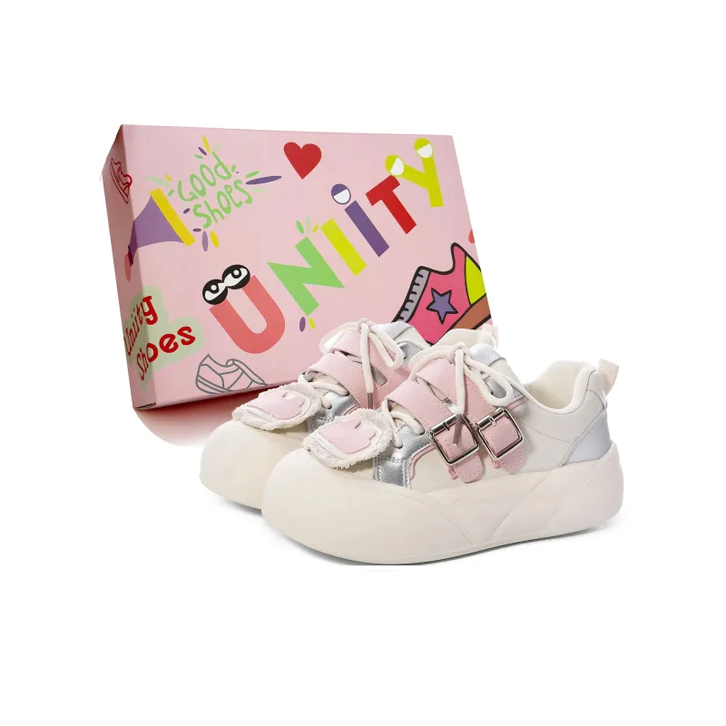 UNIITY Wear Resistant Lightweight Breathable Height Increasing Low Top Skateboard Shoes Women's-6
