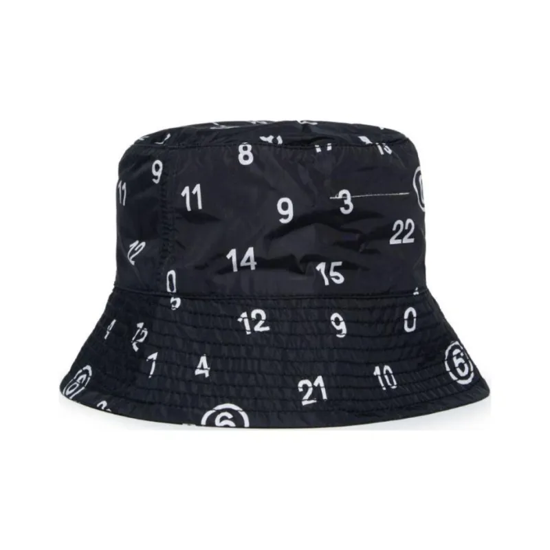 MM6 Maison Margiela Numeric Logo Print Fisherman Hat-1