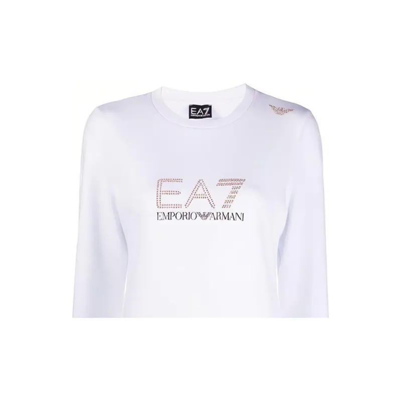 Ea7 EMPORIO ARMANI Stud detail Long sleeved T Shirt-4