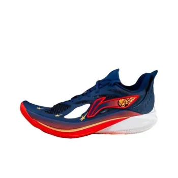 LiNing SONIC 12 PE Version Cushioning Wear Resistant Low Top Basketball Shoes Men's Blue Red