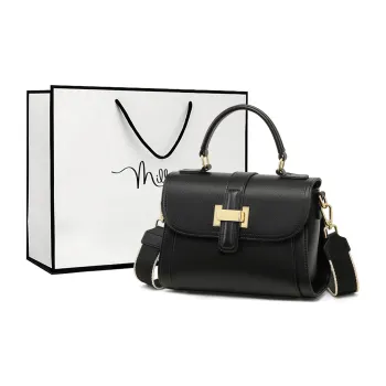 MILLIE'S Cow Leather Shoulder Bag, Crossbody Bag, Handbag Women's Black