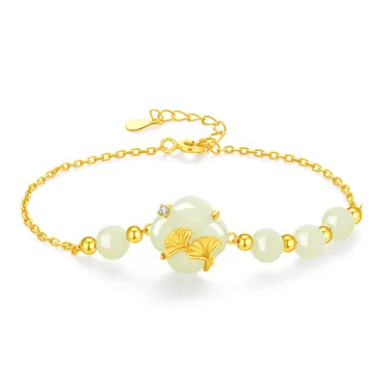 Lao Feng Xiang S925 Sterling Silver Bracelet Girl Women's