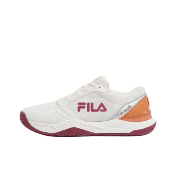 FILA Anti Slip Wear Resistant Low Top Casual Shoes Unisex White Red