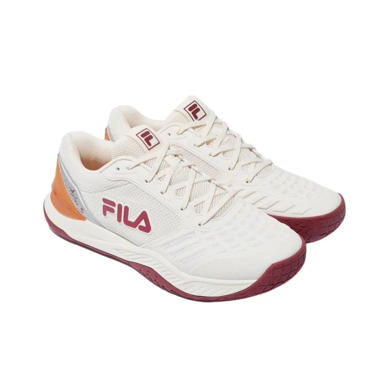 FILA Anti-Slip Wear-Resistant Low-Top Casual Shoes Unisex White Red-2
