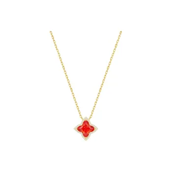 Heart Grass S925 Silver Necklaces Women's