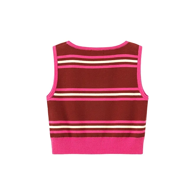CHUU Tank Tops Women's Red Stripes-1