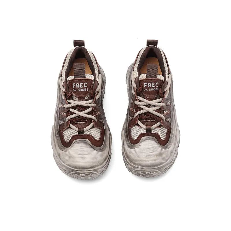 BURGELY Wear-Resistant Low-Top Chunky Sneakers Women's-14