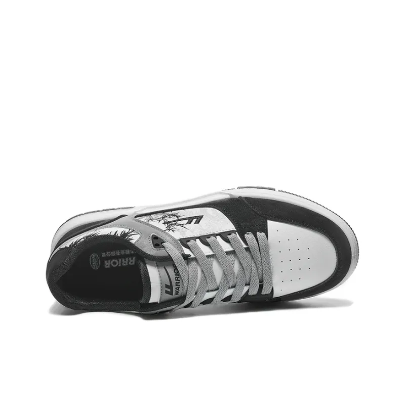 Warrior National Style Ink Bamboo Anti-Slip And Wear-Resistant Breathable Low-Top Skateboard Shoes Unisex-8