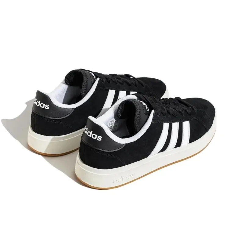 Adidas Grand Court Base 00s Anti Slip Wear Resistant Low Top Skateboard Shoes Unisex Black White-5