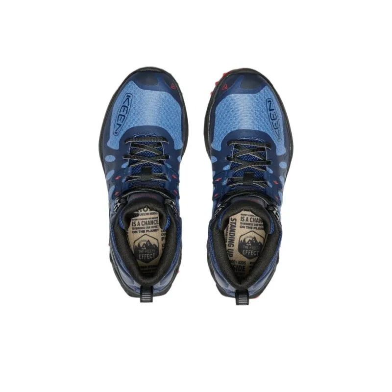 KEEN Zionic Abrasion Resistant High Top Hiking Shoes Men's Blue-3