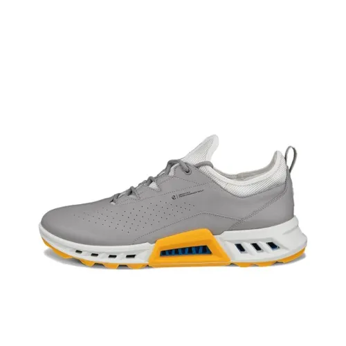 Ecco Biom C4 Anti Slip Wear Resistant Low Top Golf Shoes Men's Dove Gray/Orange