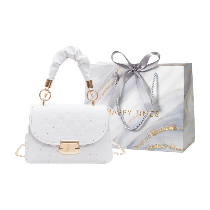 Miss Angel PU Crossbody Bag, Shoulder Bag, Outing Bag, Handbag Regular Women's Black/White-0