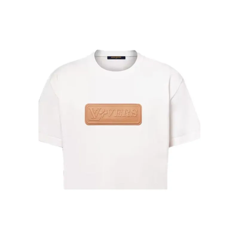LOUIS VUITTON Vvn Patch Short Sleeved Cotton Crewneck-3