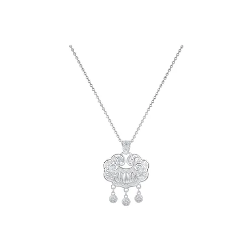 Heart Grass 999 Fine Silver Necklaces Women's