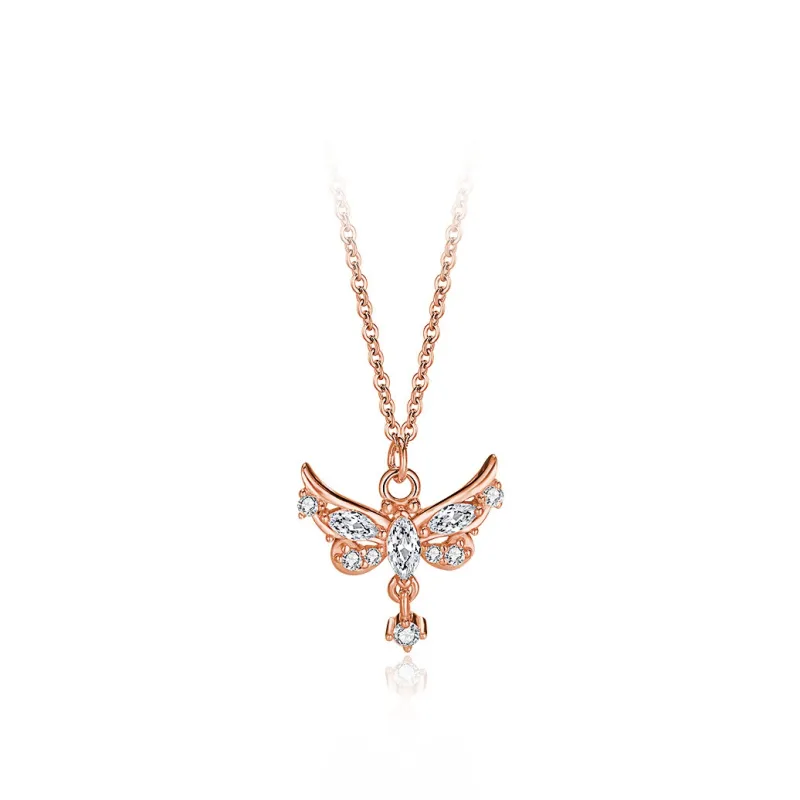 Regalrose 925 Sterling Silver Necklaces Women's Silver/Rose Gold-5