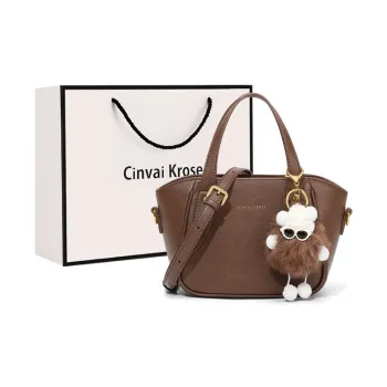 Simvay Clos Synthetic Leather Mom's Shoulder Bag Crossbody Bag Handbag Small Size Women's Coffee/Black