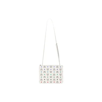MCM Visetos Coated Canvas Shoulder Bag, Crossbody Bag Women's White & Multicolor