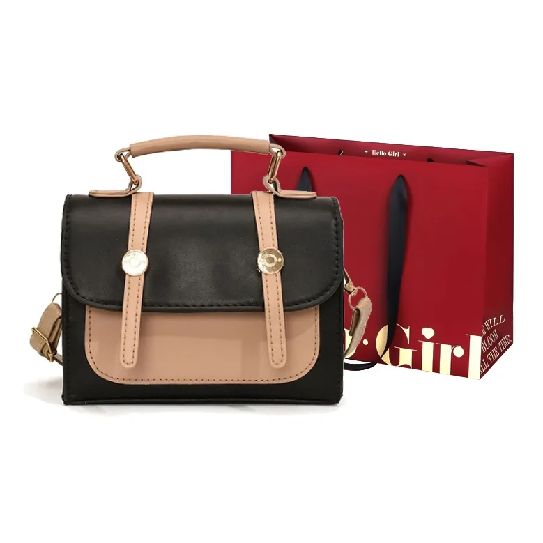 GOX PU Handbag Regular Women's White/Black/Blue/Pink-5