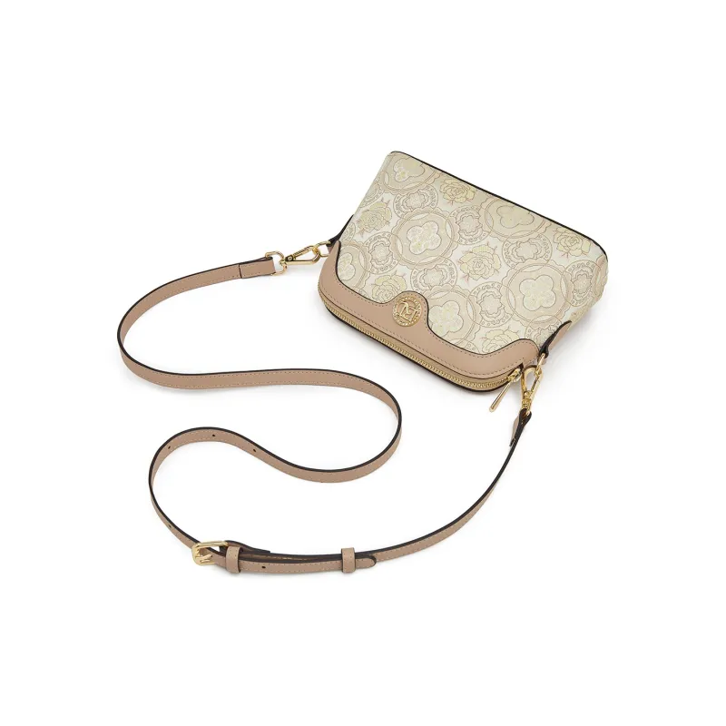Old Man's Head Fabric Synthetic Leather Crossbody Bag Shoulder Bag Women's Apricot-7