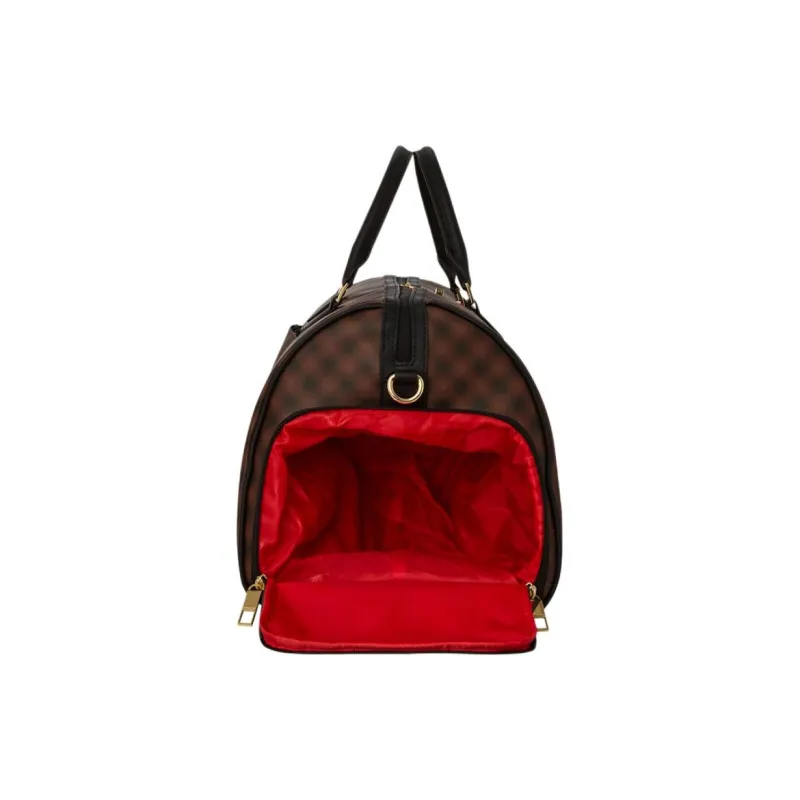 SPRAYGROUND Artificial Leather Travel Bag Unisex Brown-4