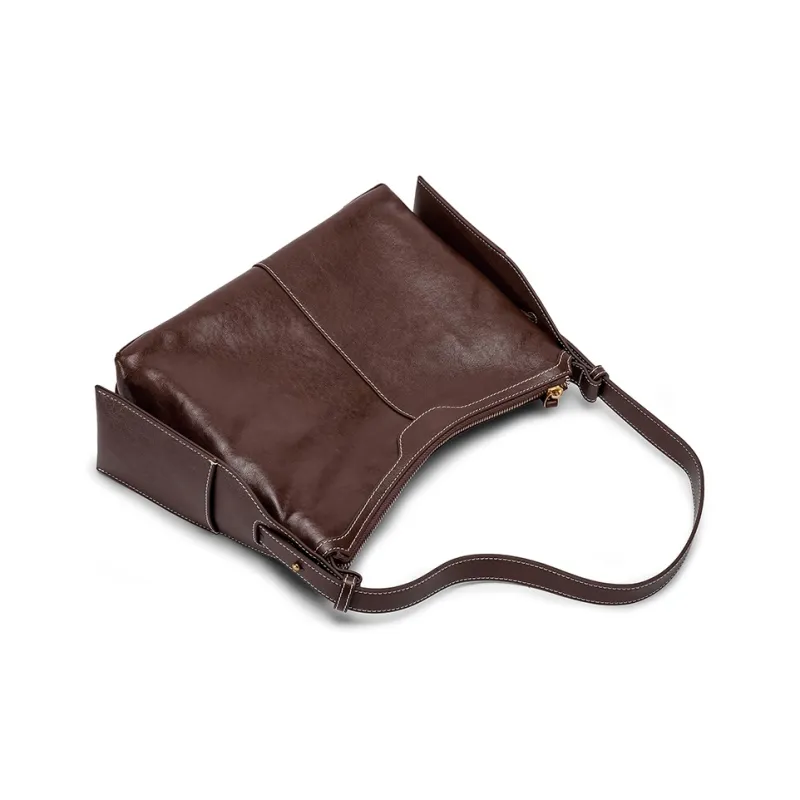 Ceion Keust Top Grain Cow Leather Shoulder Bag Crossbody Bag Women's Multicolor-4