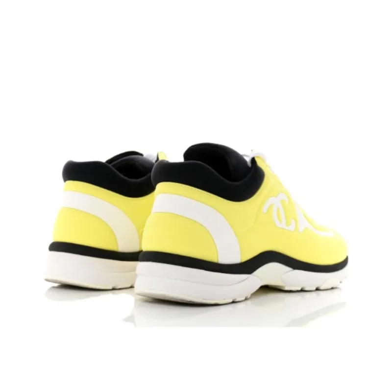 CHANEL Cc Logo Sneaker 'Yellow'-3