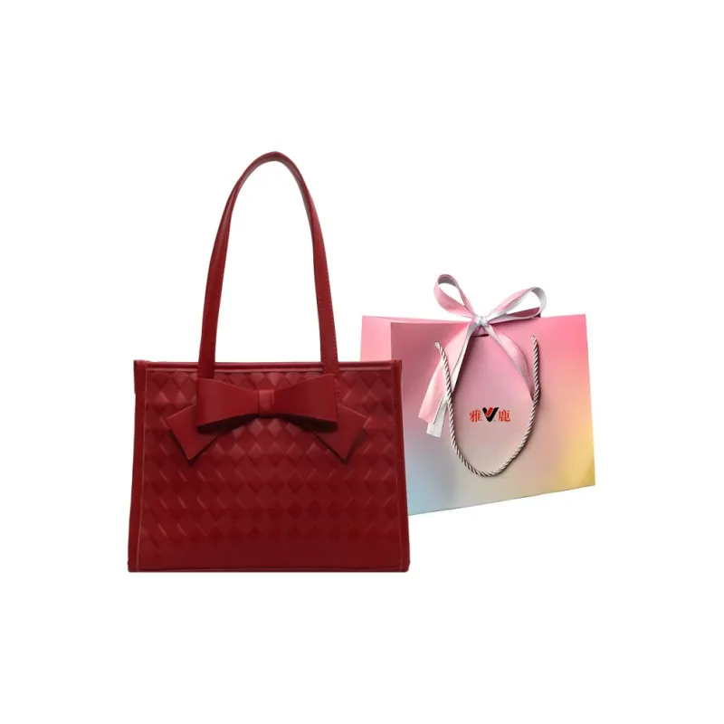 Yalu PU Shoulder Bag Regular Women's Red-6