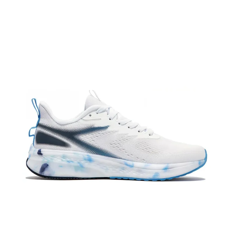 361° Cushioned Wear Resistant Breathable Low Top Running Shoes Men's Black Blue-1