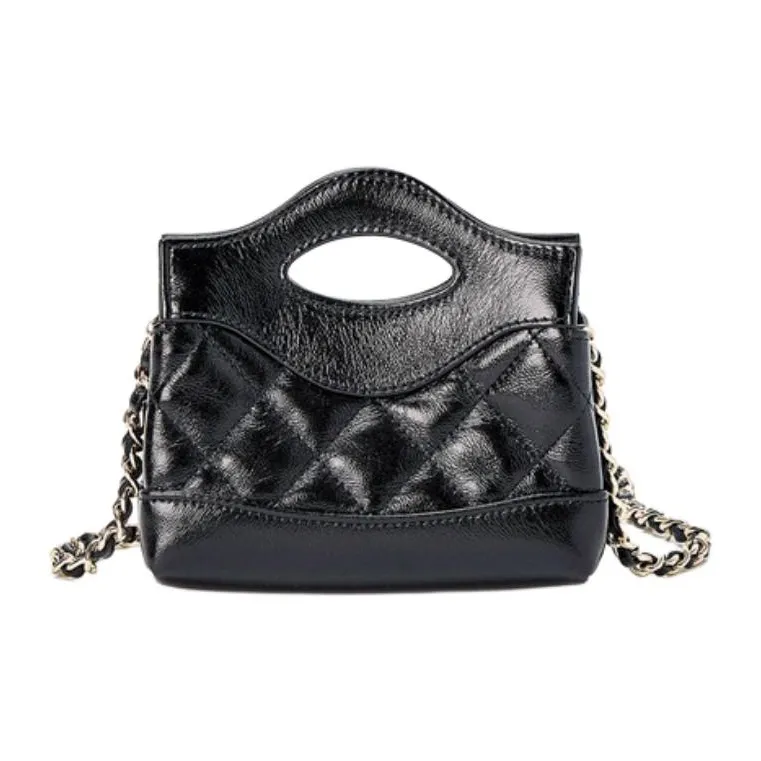 CHANEL Bright Lambskin Handbag, Shoulder Bag, Crossbody Bag Extra Mini Women's Black-1