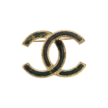 CHANEL 2013 Cc Tweed Brooch