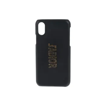 DIOR Leather Material With Metal Detail Phone Cases Available For IPhone X/XS Minimalist