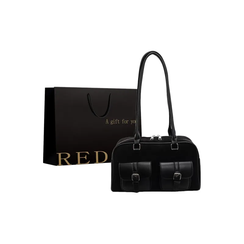 REDOO PU Shoulder Bag Women's Brown/Coffee/Black-8