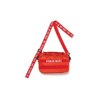 HUMAN MADE Nylon Shoulder Bag, Crossbody Bag Small Size Unisex Red