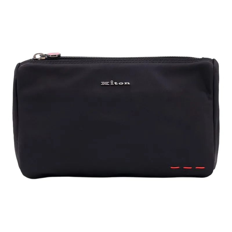 KITON Nylon Toiletry Bag Men's Black-0